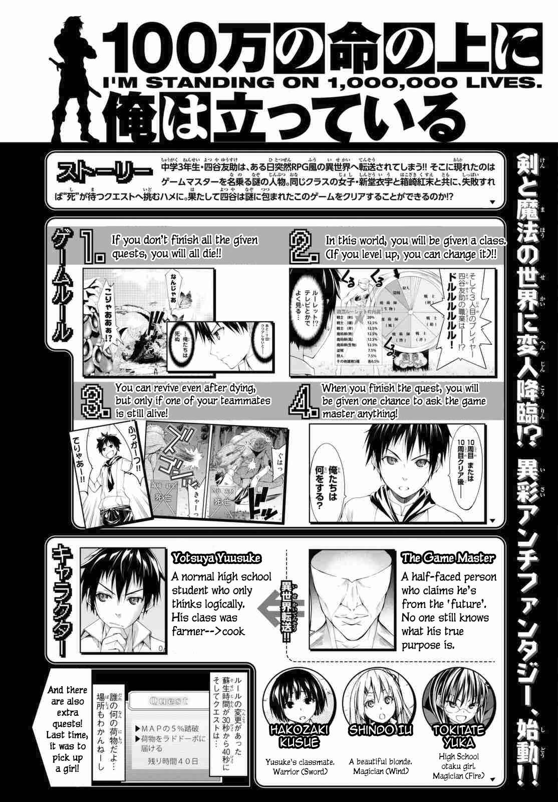 100-man no Inochi no Ue ni Ore wa Tatteiru Chapter 3.1 page 0