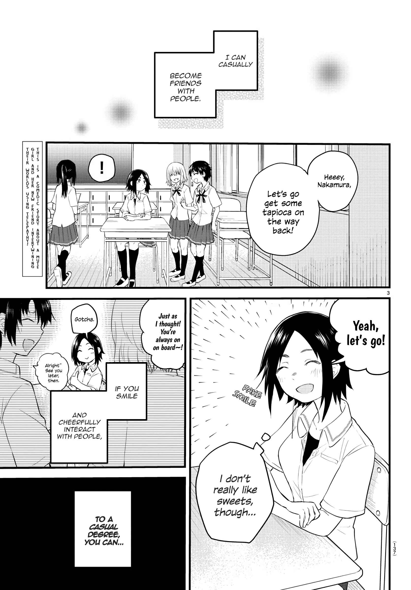 A Girl Who Can't Speak Thinks "She Is Too Kind." Chapter 9 page 2