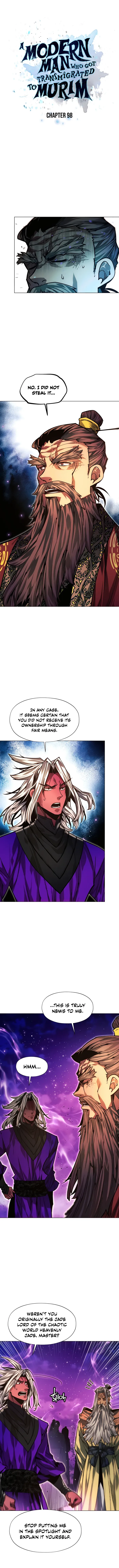 A Modern Man Who Got Transmigrated Into the Murim World Chapter 98 page 1