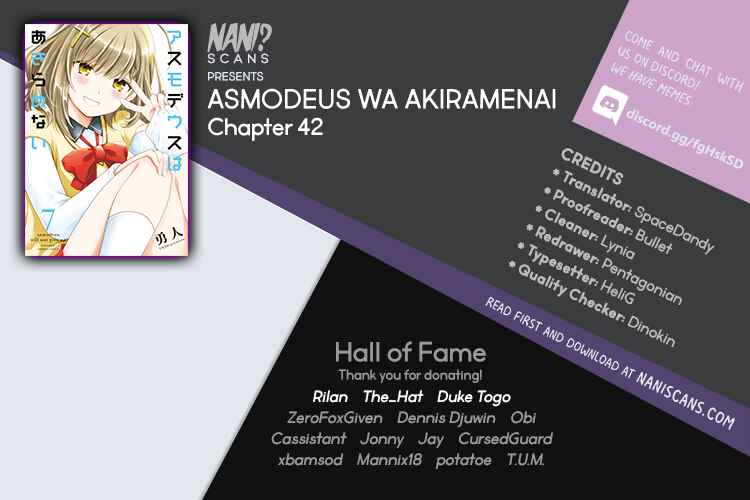 Asmodeus wa Akiramenai Chapter 42 page 0
