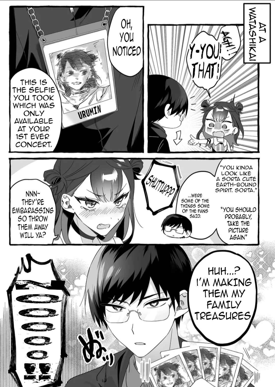 Damedol to Sekai ni Hitori Dake no Fan Chapter 1.5 page 0