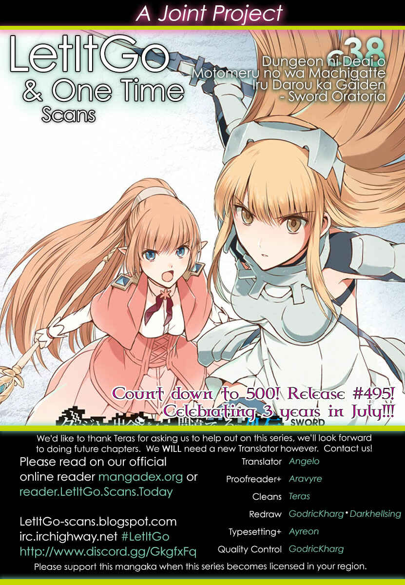 Dungeon ni Deai o Motomeru no wa Machigatte Iru Darou ka Gaiden – Sword Oratoria Chapter 38 page 0