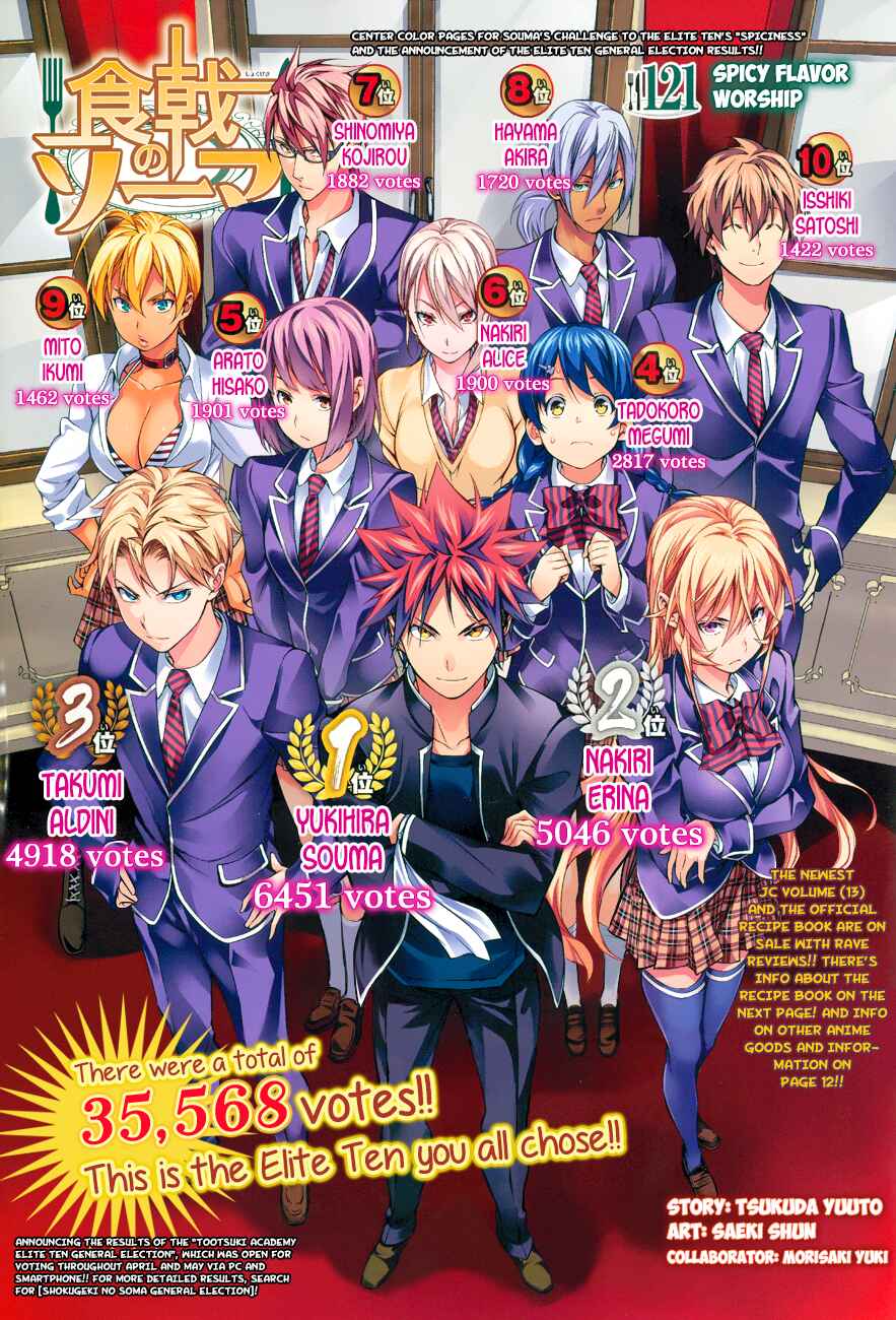 Food Wars!: Shokugeki no Soma Chapter 121 page 1