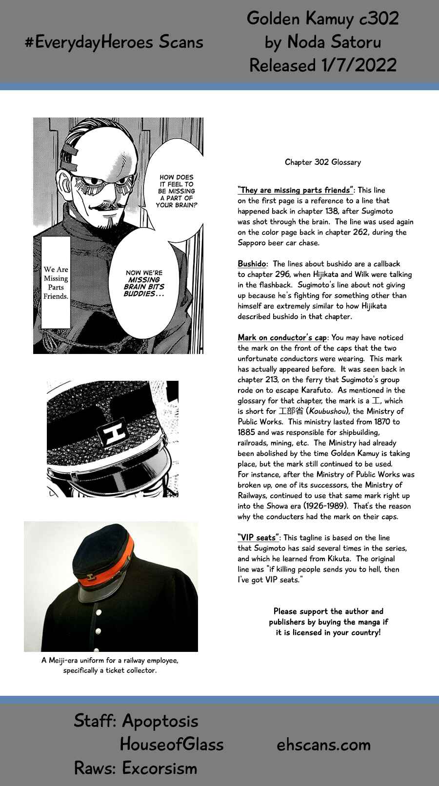 Golden Kamuy Chapter 302 page 18