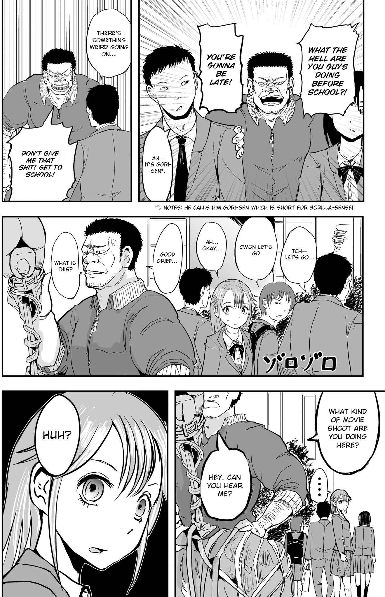 Gori-sen ~The type of PE teacher to die first during a panic~ Chapter 6 page 1