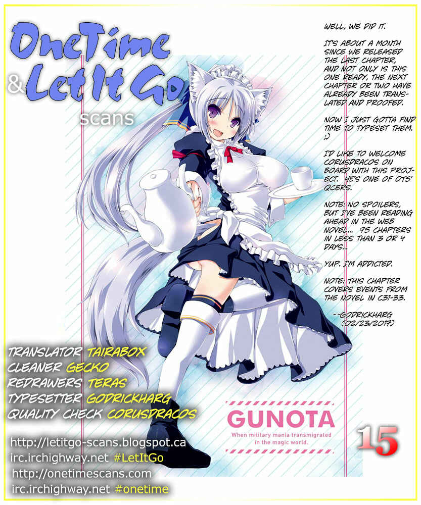Gun-Ota ga Mahou Sekai ni Tensei shitara, Gendai Heiki de Guntai Harem wo Tsukucchaimashita!? Chapter 15 page 0