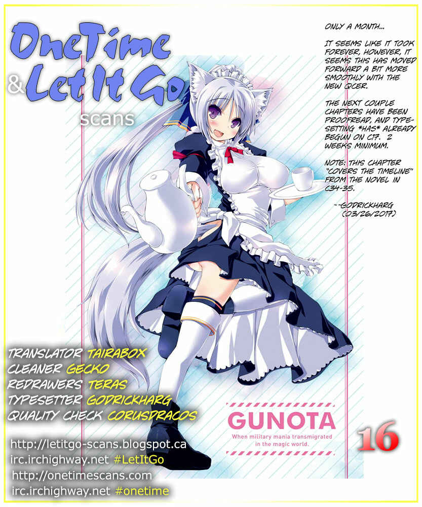 Gun-Ota ga Mahou Sekai ni Tensei shitara, Gendai Heiki de Guntai Harem wo Tsukucchaimashita!? Chapter 16 page 0