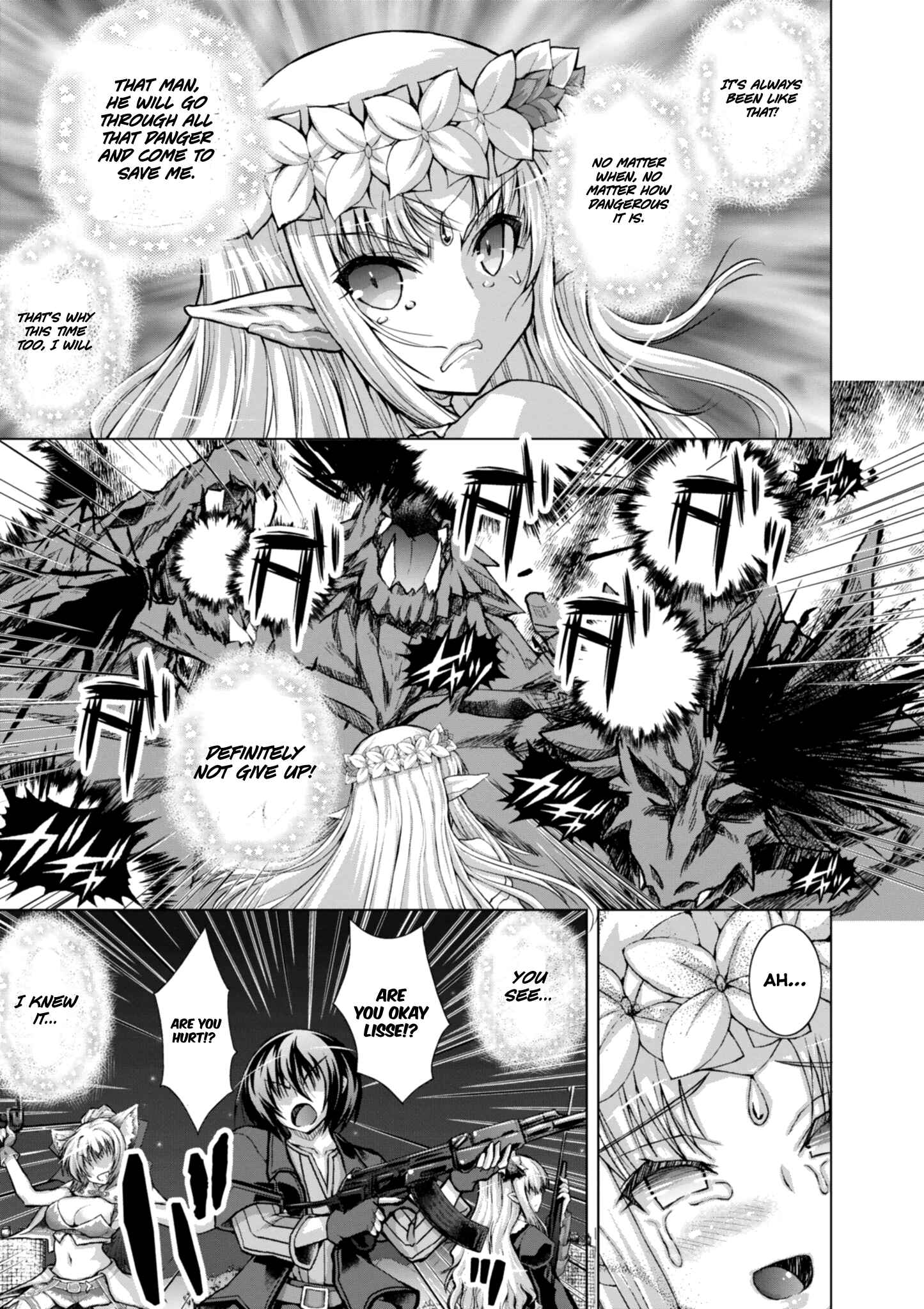 Gun-Ota ga Mahou Sekai ni Tensei shitara, Gendai Heiki de Guntai Harem wo Tsukucchaimashita!? Chapter 39 page 22