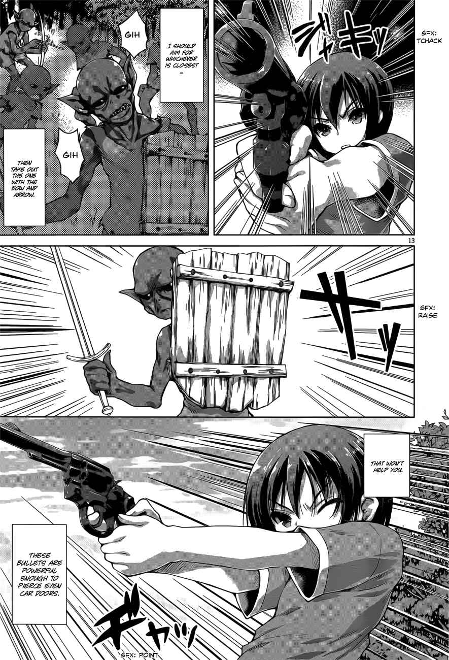Gun-Ota ga Mahou Sekai ni Tensei shitara, Gendai Heiki de Guntai Harem wo Tsukucchaimashita!? Chapter 5 page 14