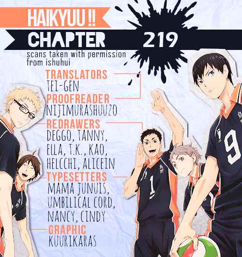 Haikyu!! Chapter 219 page 0