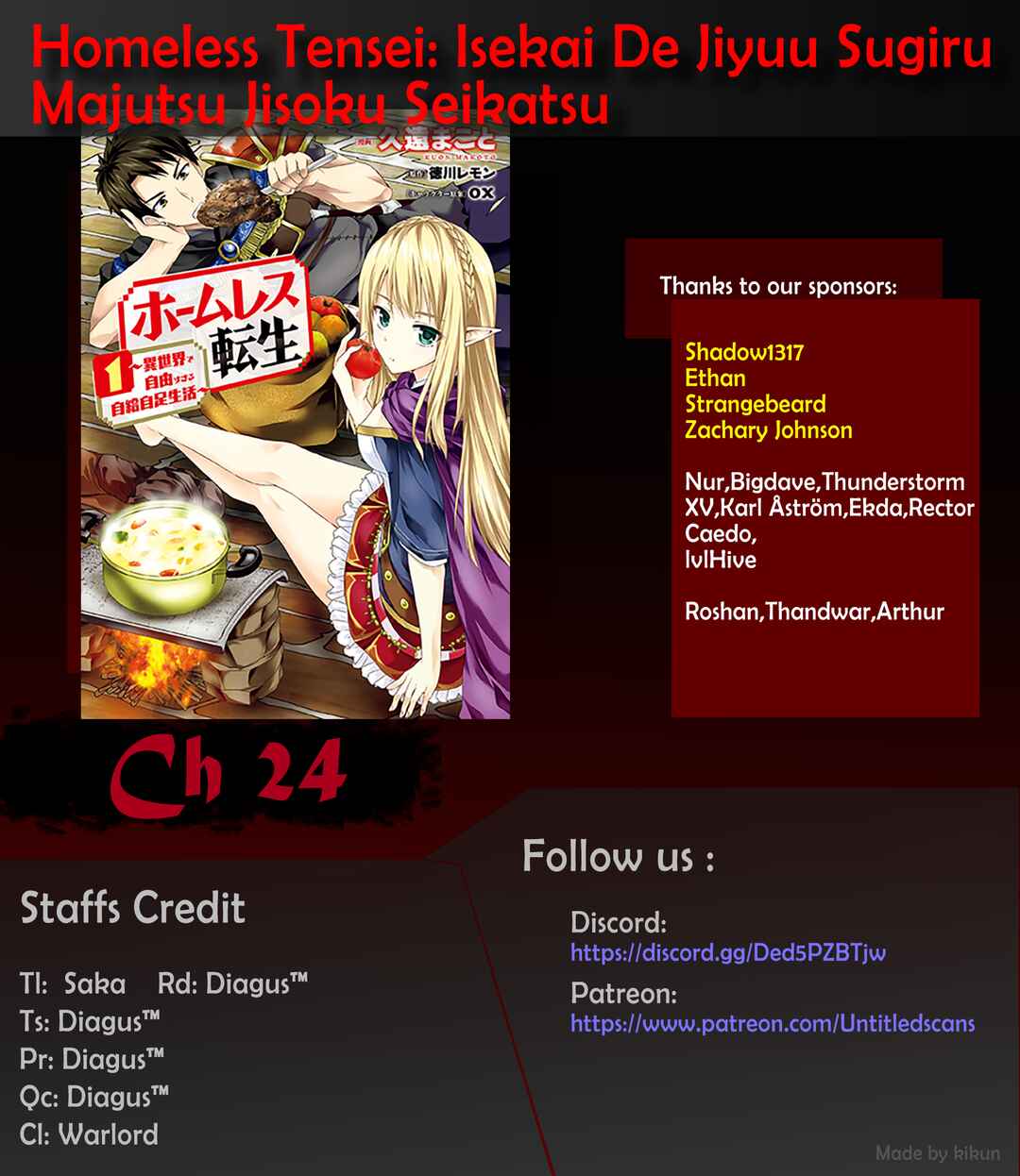 Homeless Tensei ~Isekai de Jiyuu Sugiru Jikyuu Jisoku Seikatsu~ Chapter 24 page 0