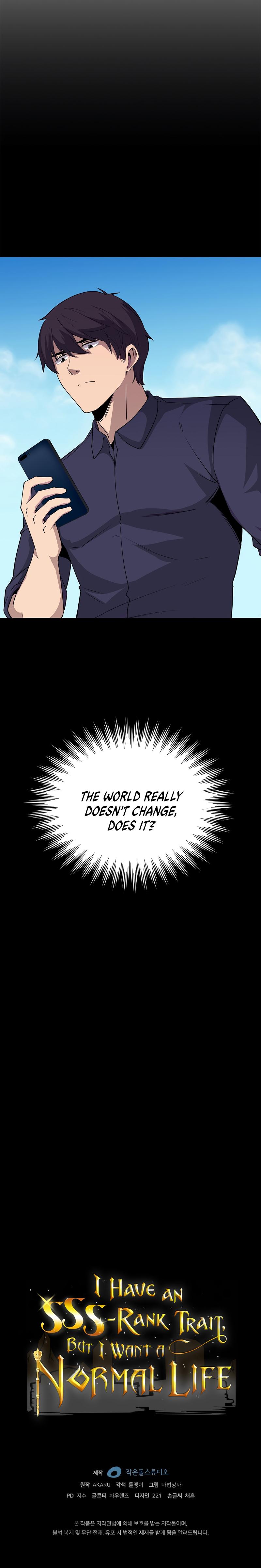 I have an SSS-rank Trait, but I want a Normal Life Chapter 33 page 14