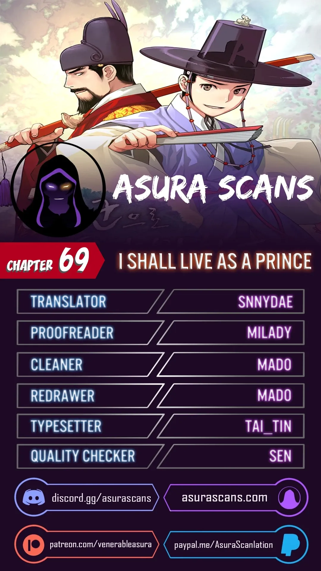 I Shall Live As a Prince Chapter 69 page 0