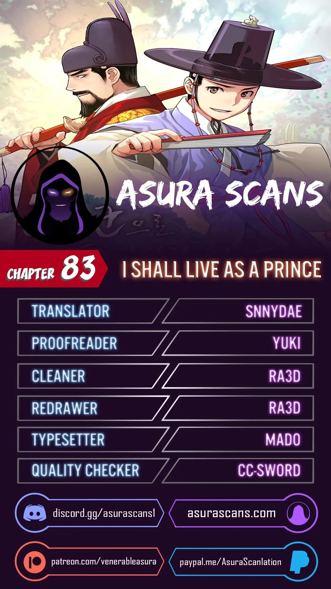 I Shall Live As a Prince Chapter 83 page 0