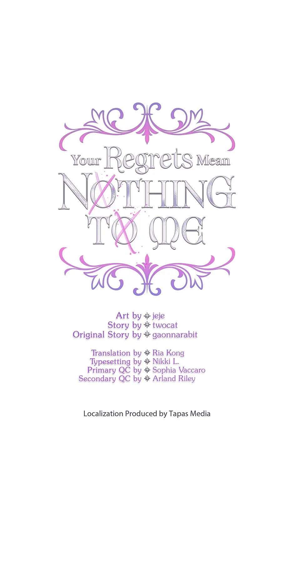 I Won’t Accept Your Regrets Chapter 19 page 0