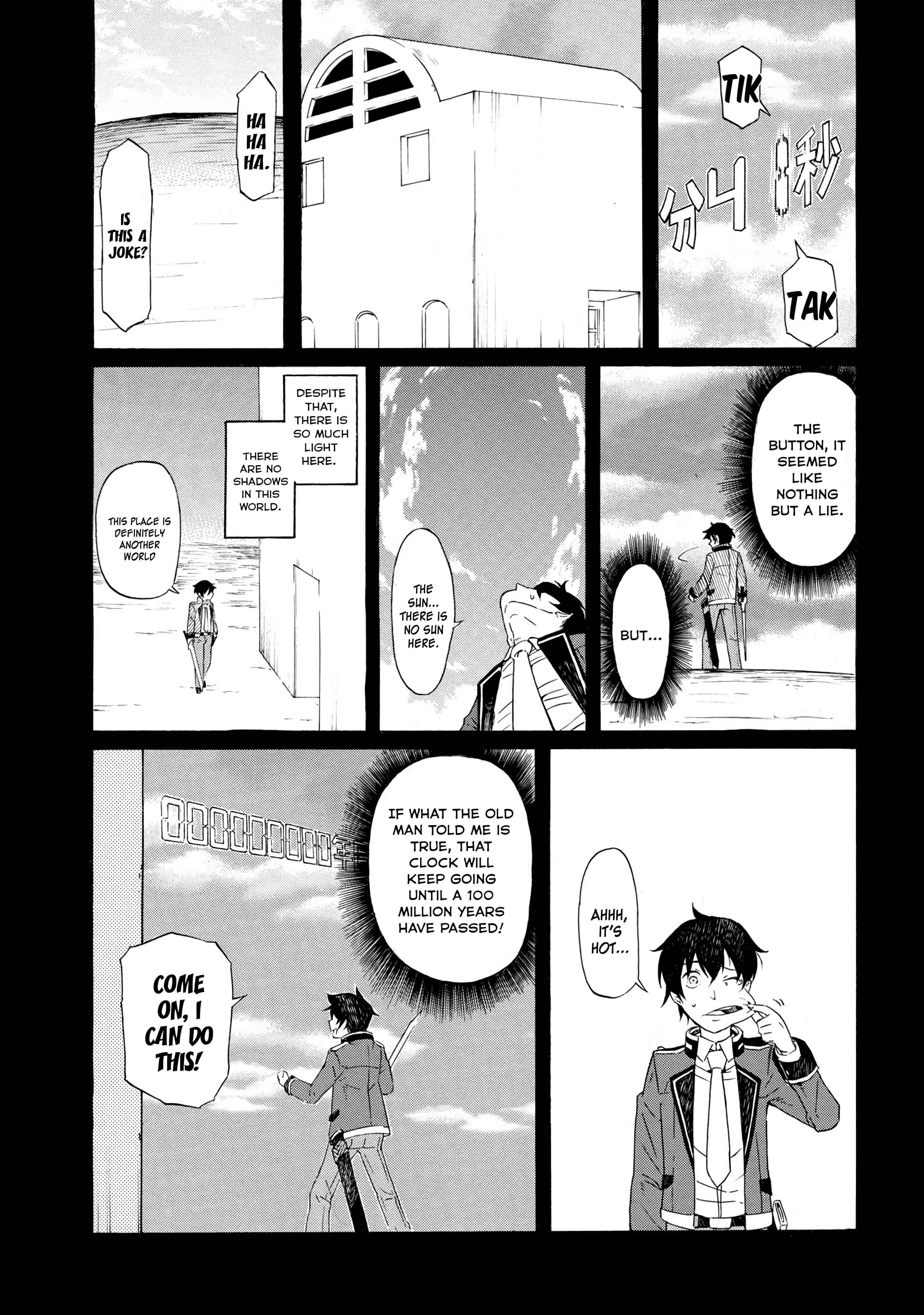 Ichioku-nen Button o Renda Shita Ore wa, Kizuitara Saikyou ni Natteita ~Rakudai Kenshi no Gakuin Musou~ Chapter 1.2 page 1