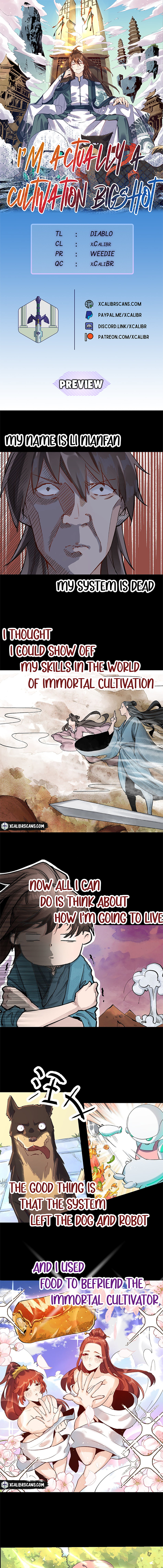 I’m Actually a Cultivation Bigshot Chapter 0 page 0