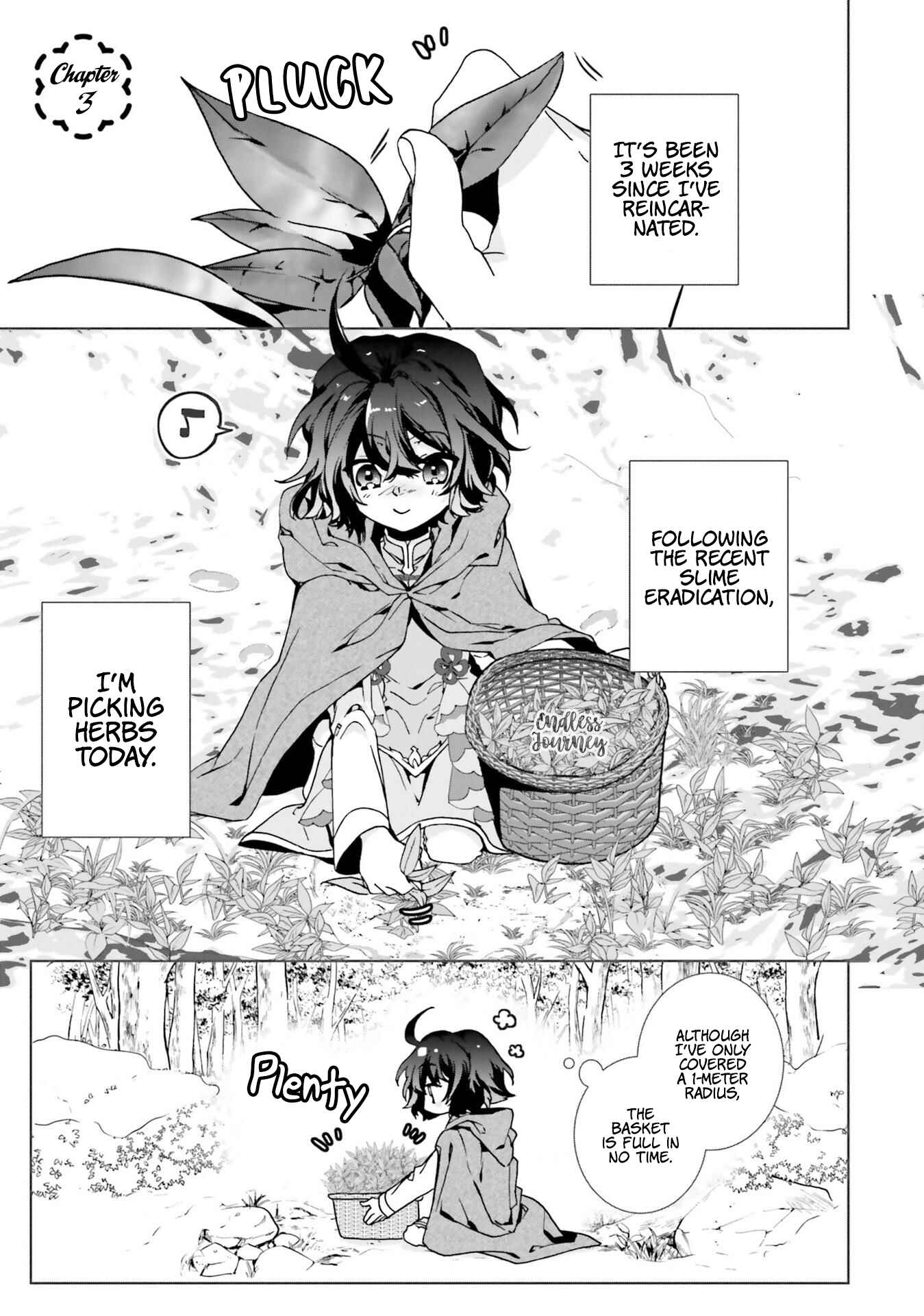 Isekai de Nonbiri Iyashi te Hajimemasu ~Doku nimo Kusuri nimo Naranai kara Tensei Shita Ohanashi~ Chapter 3 page 1