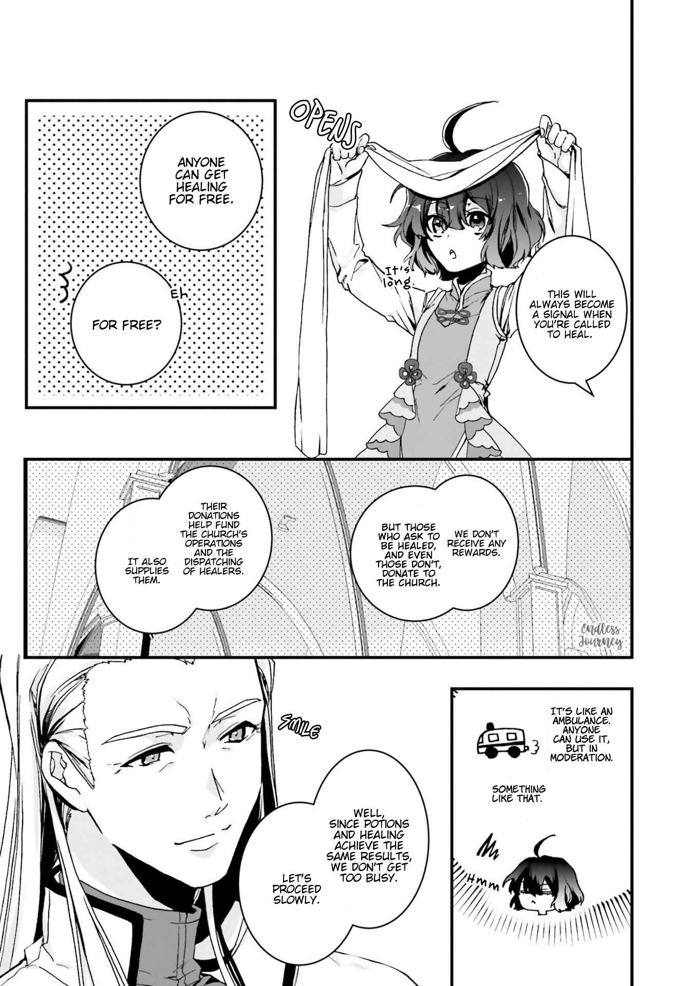 Isekai de Nonbiri Iyashi te Hajimemasu ~Doku nimo Kusuri nimo Naranai kara Tensei Shita Ohanashi~ Chapter 4 page 33