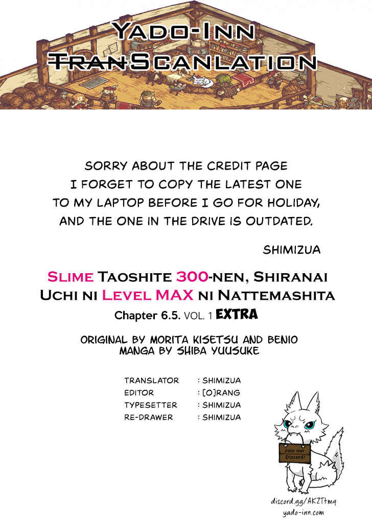 I've Been Killing Slimes for 300 Years and Maxed Out My Level Chapter 6.5 page 0