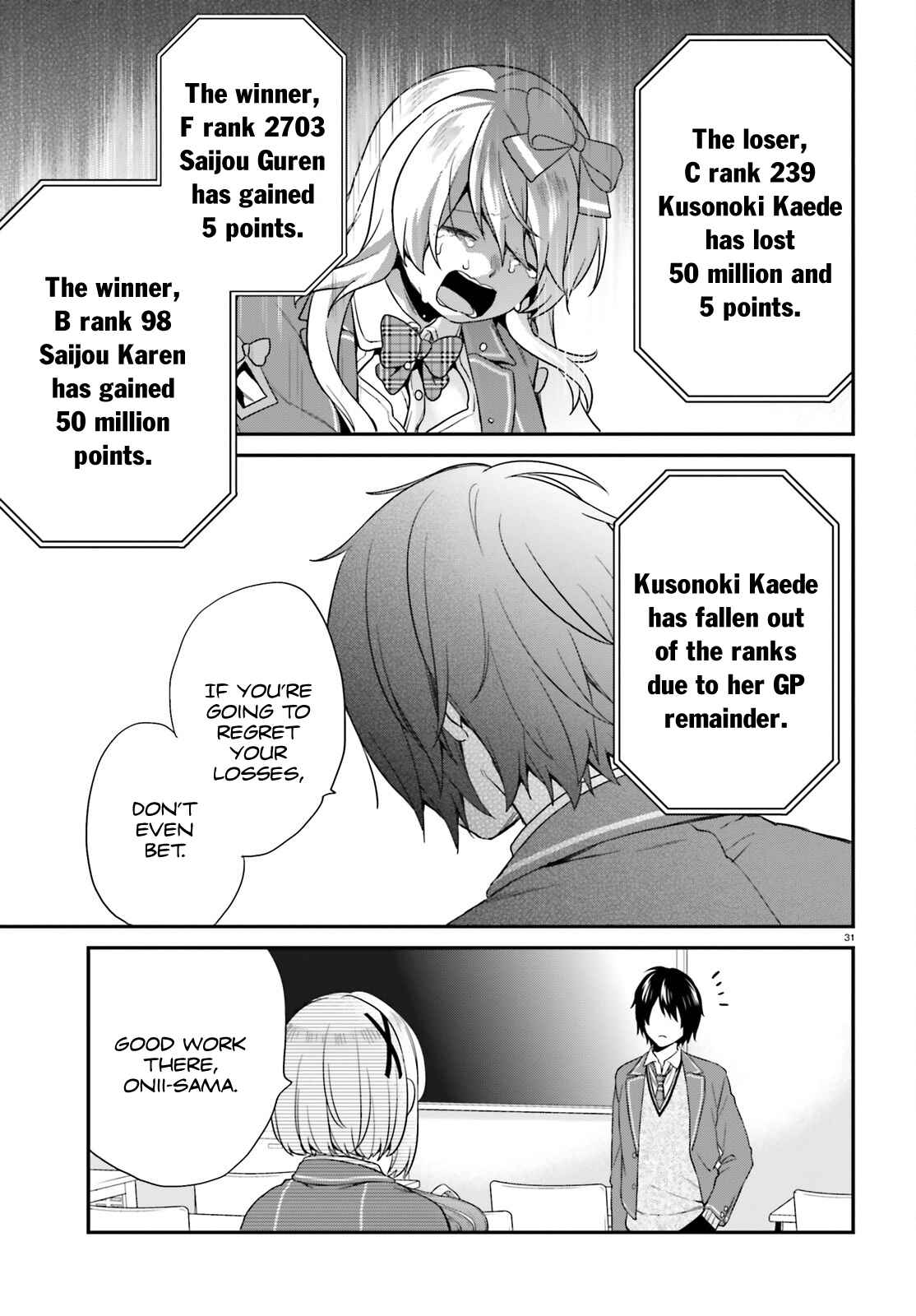 Jishou F-Rank no Oniisama ga Game de Hyouka sareru Gakuen no Chouten ni Kunrin suru Sou desu yo? Chapter 4 page 29