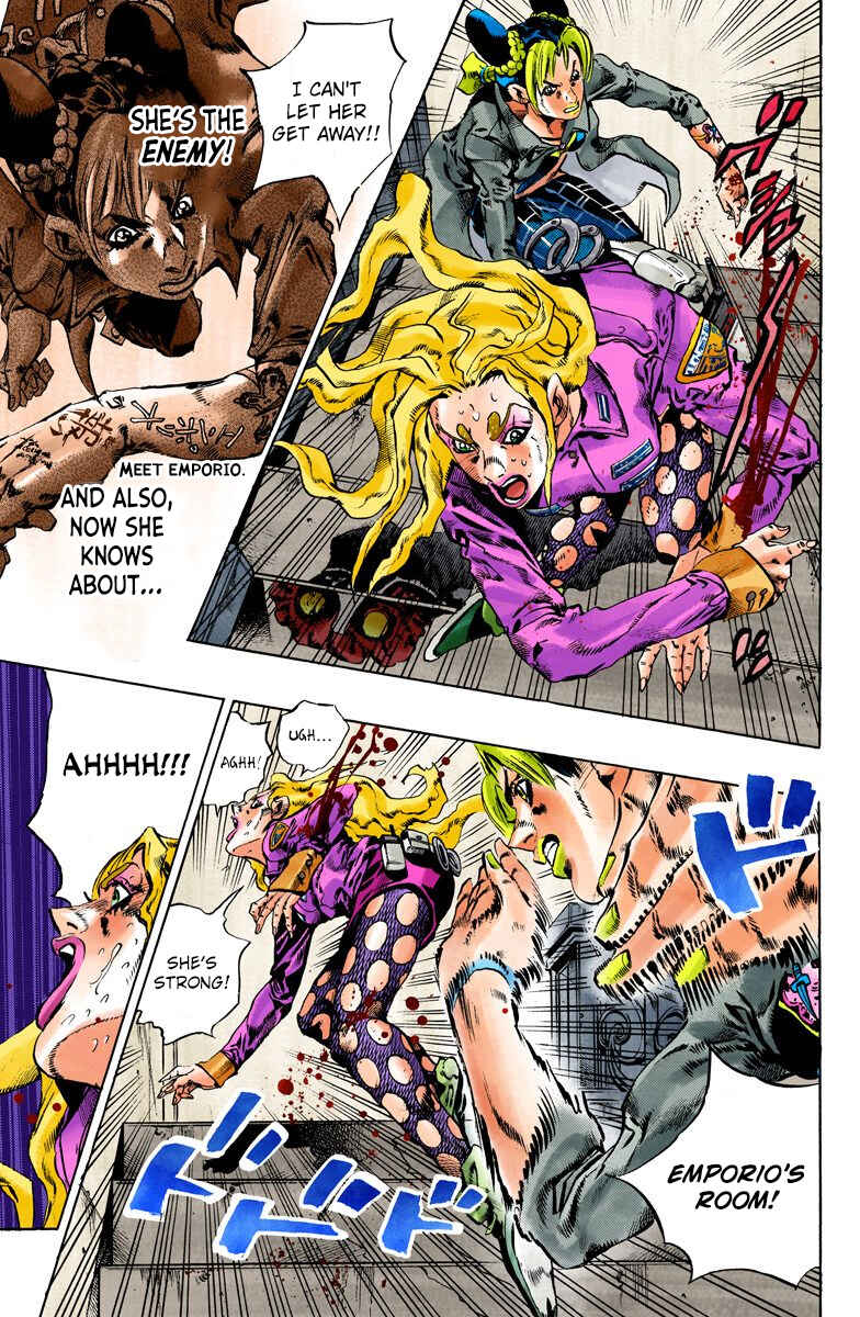 JoJo's Bizarre Adventure, Part 6: Stone Ocean (Official Colored) Chapter 101 page 6