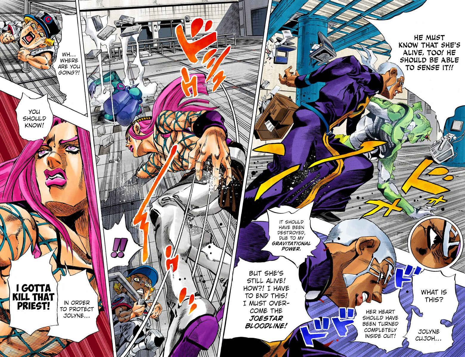 JoJo's Bizarre Adventure, Part 6: Stone Ocean (Official Colored) Chapter 144 page 15