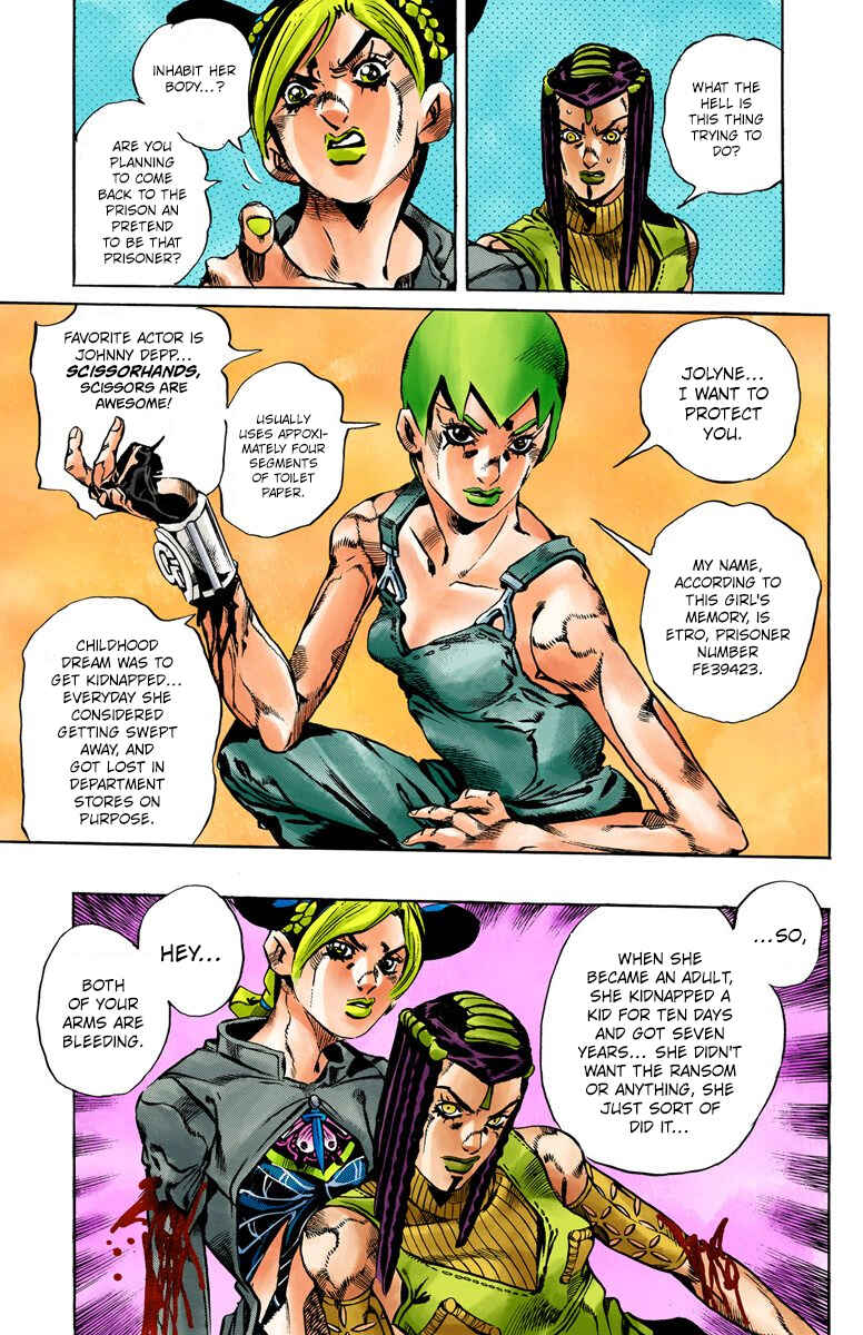 JoJo's Bizarre Adventure, Part 6: Stone Ocean (Official Colored) Chapter 33 page 6