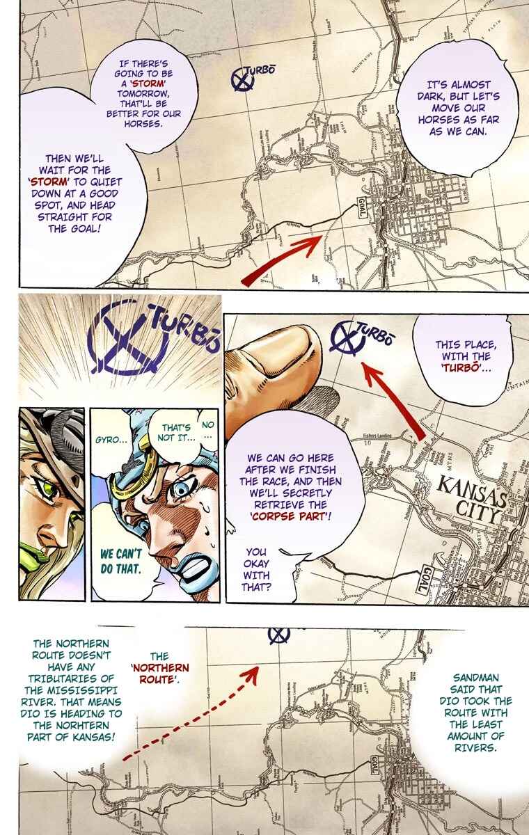 JoJo's Bizarre Adventure, Part 7: Steel Ball Run (Official Colored) Chapter 36 page 14