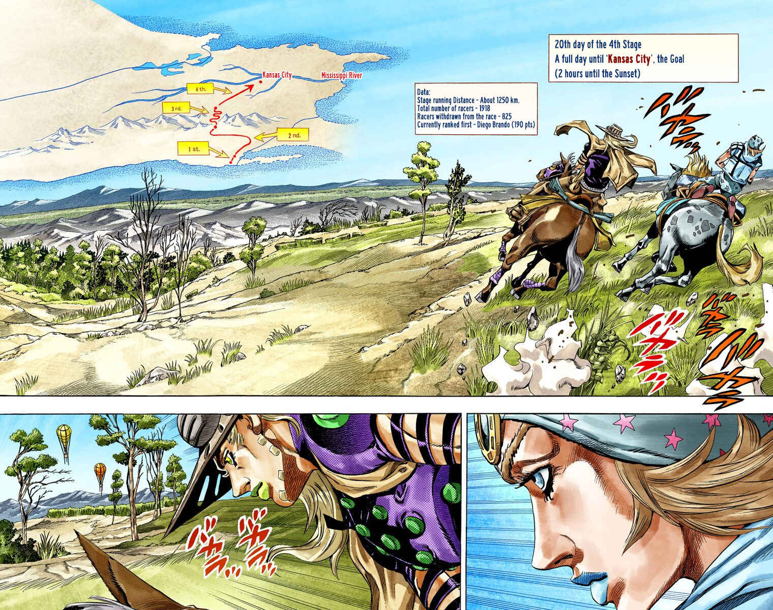JoJo's Bizarre Adventure, Part 7: Steel Ball Run (Official Colored) Chapter 36 page 2