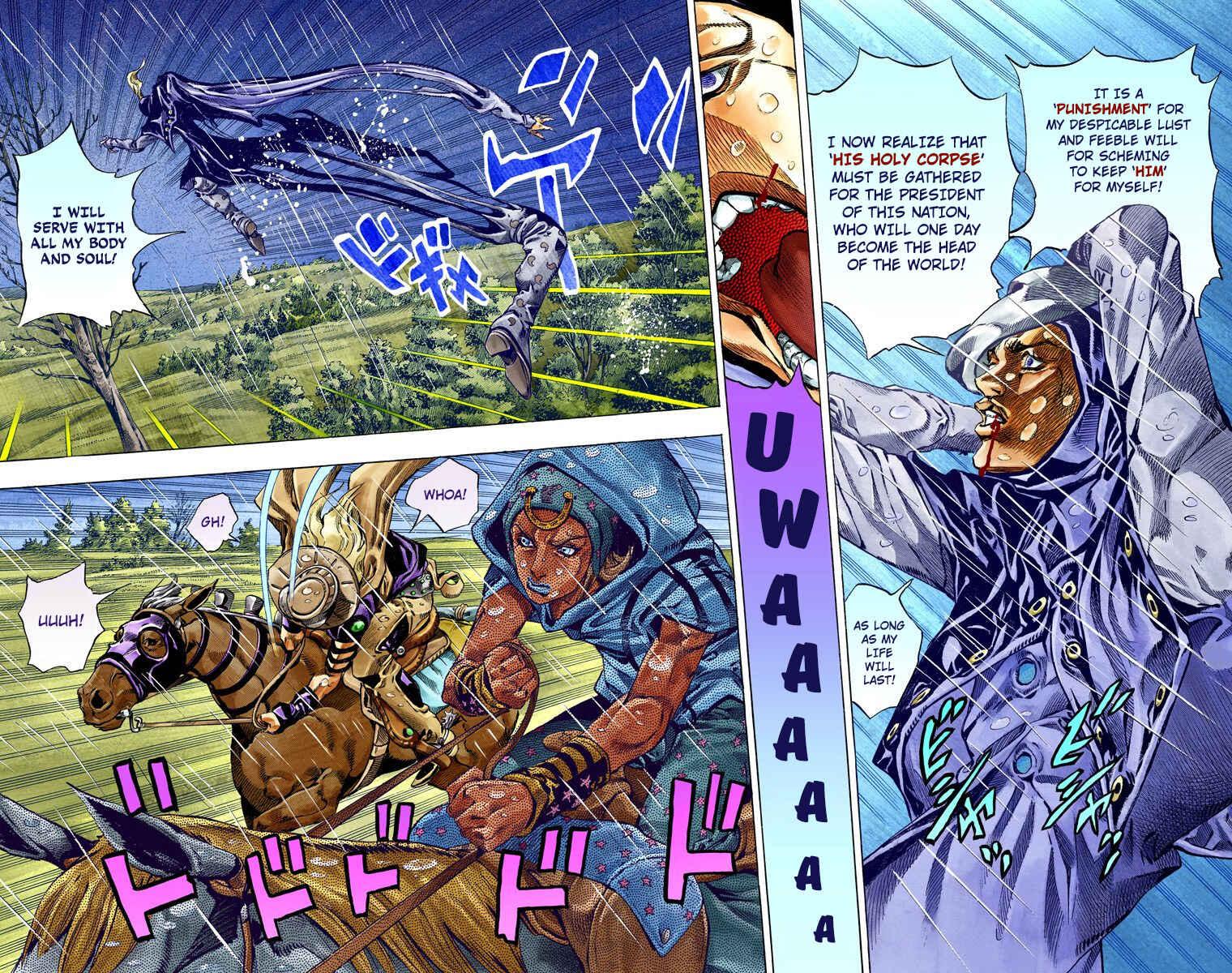 JoJo's Bizarre Adventure, Part 7: Steel Ball Run (Official Colored) Chapter 38 page 17