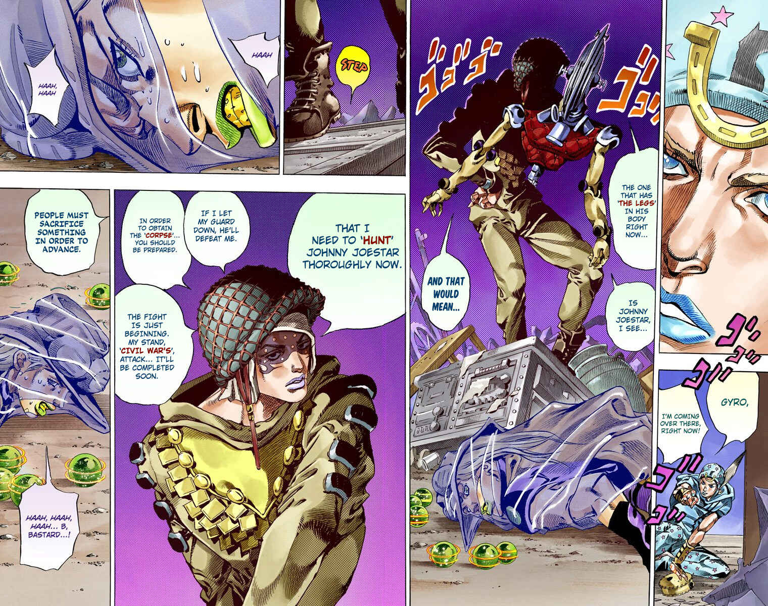 JoJo's Bizarre Adventure, Part 7: Steel Ball Run (Official Colored) Chapter 58 page 9