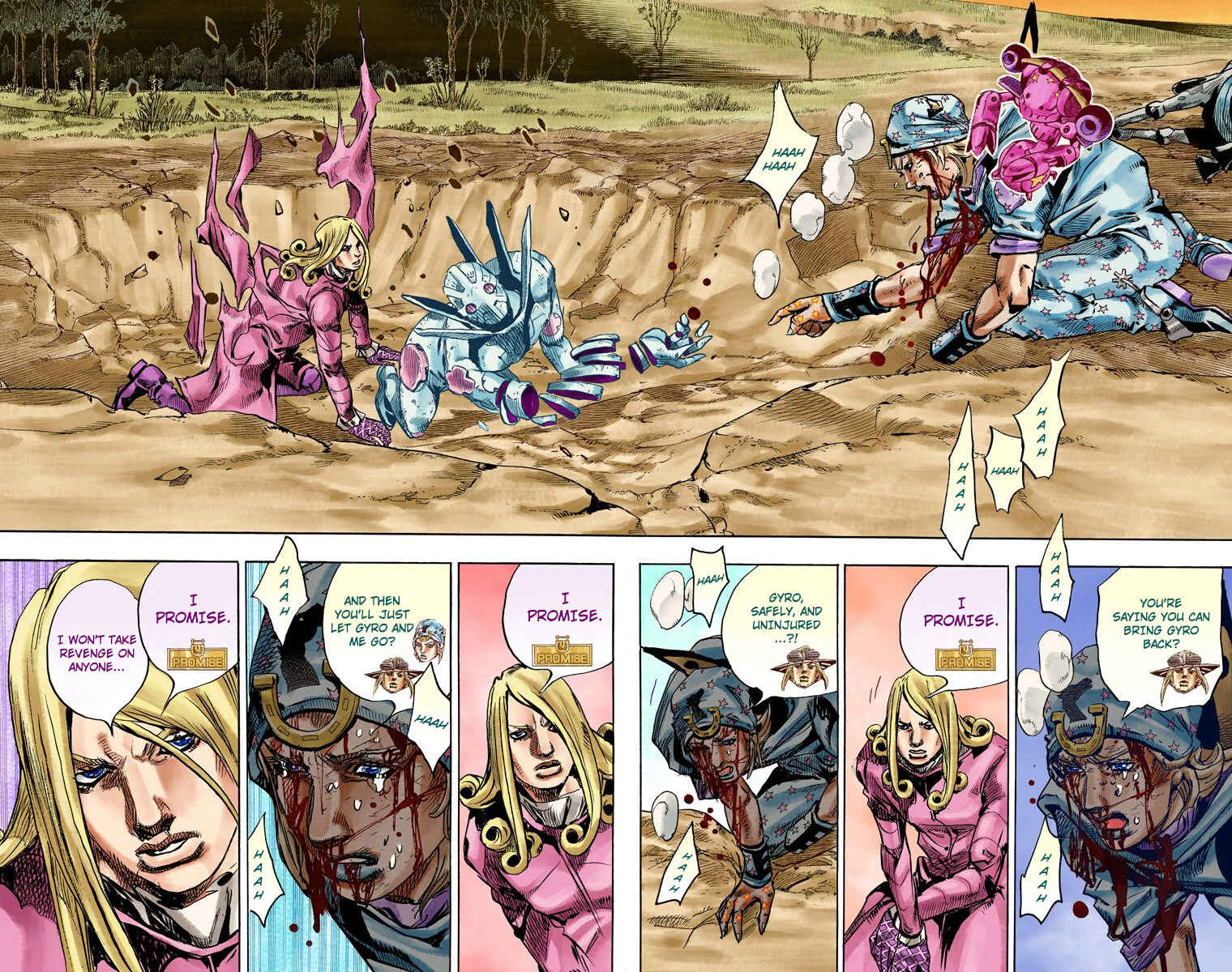 JoJo's Bizarre Adventure, Part 7: Steel Ball Run (Official Colored) Chapter 88 page 9