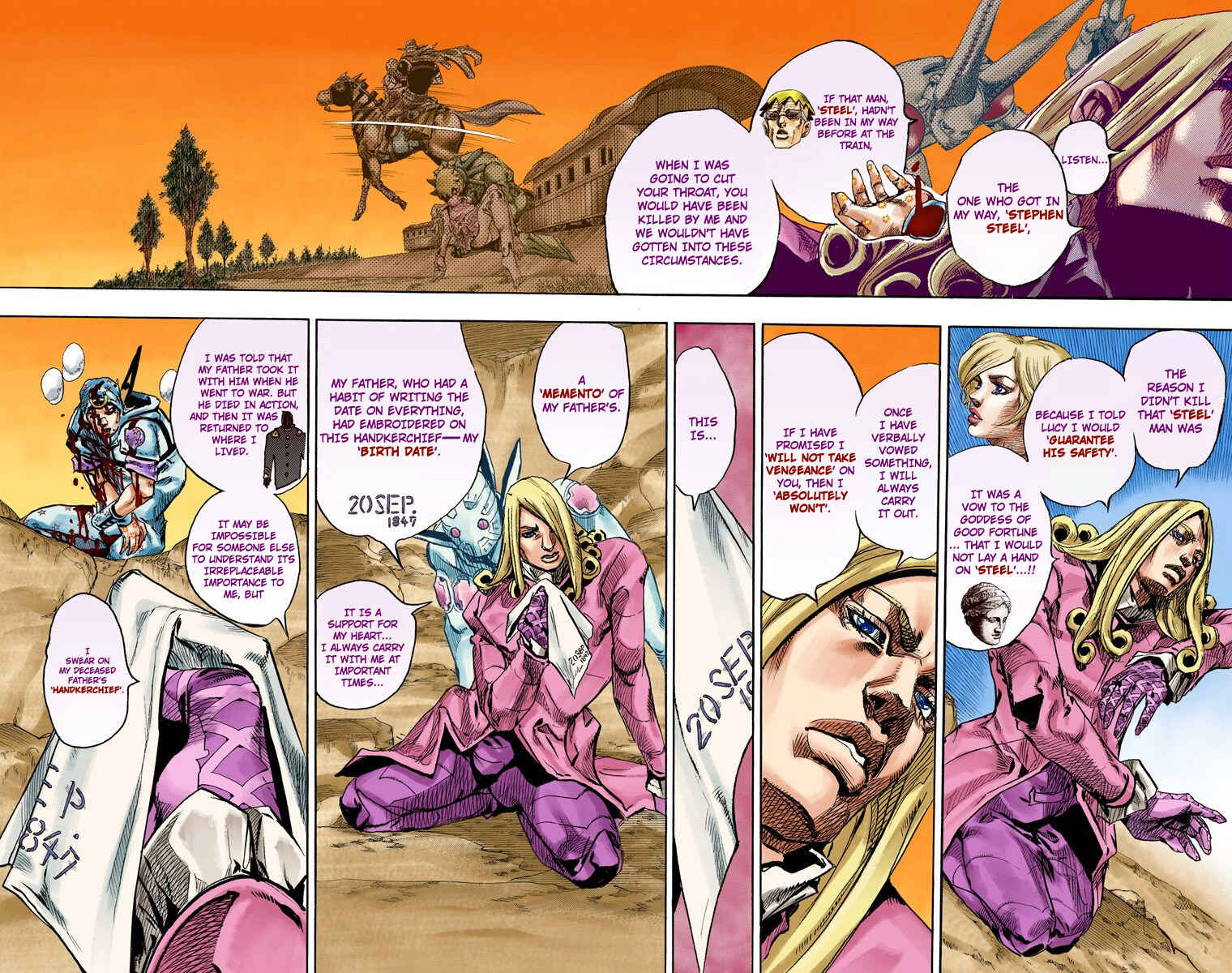 JoJo's Bizarre Adventure, Part 7: Steel Ball Run (Official Colored) Chapter 88 page 23