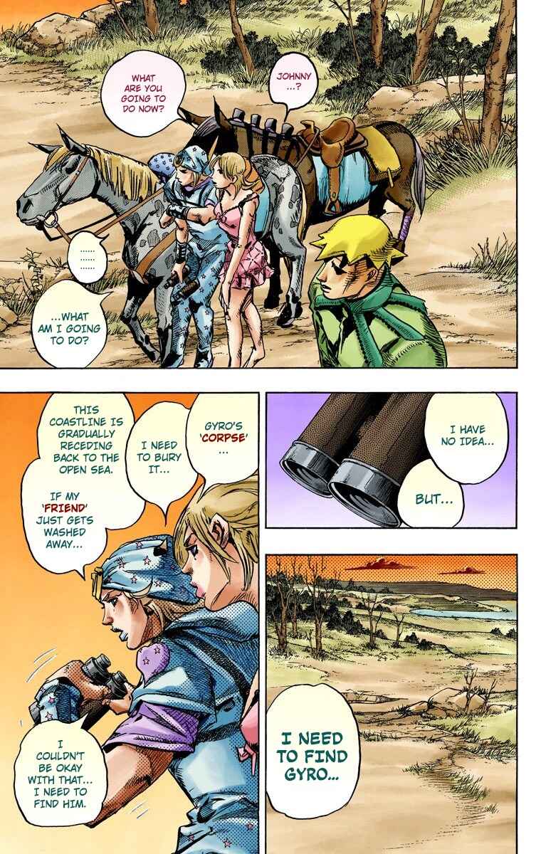 JoJo's Bizarre Adventure, Part 7: Steel Ball Run (Official Colored) Chapter 90 page 9