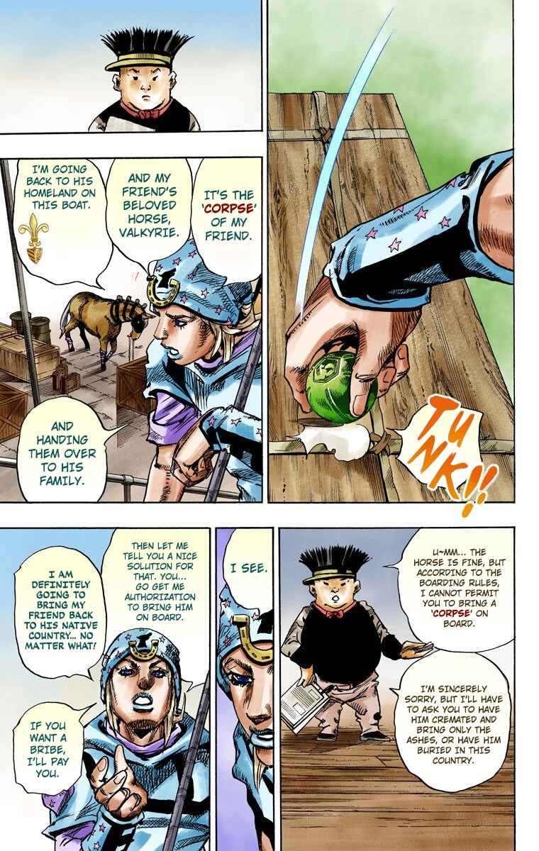 JoJo's Bizarre Adventure, Part 7: Steel Ball Run (Official Colored) Chapter 95 page 35