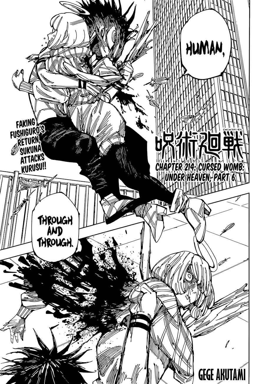 Jujutsu Kaisen Chapter 214 page 0