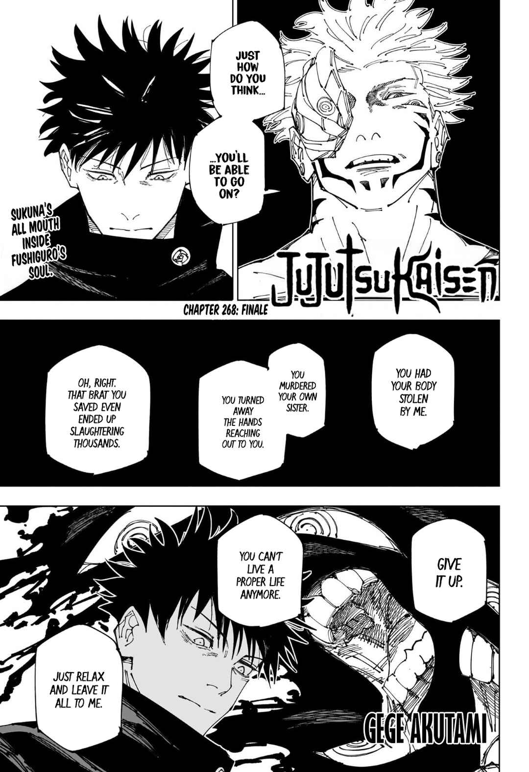 Jujutsu Kaisen Chapter 268 page 0