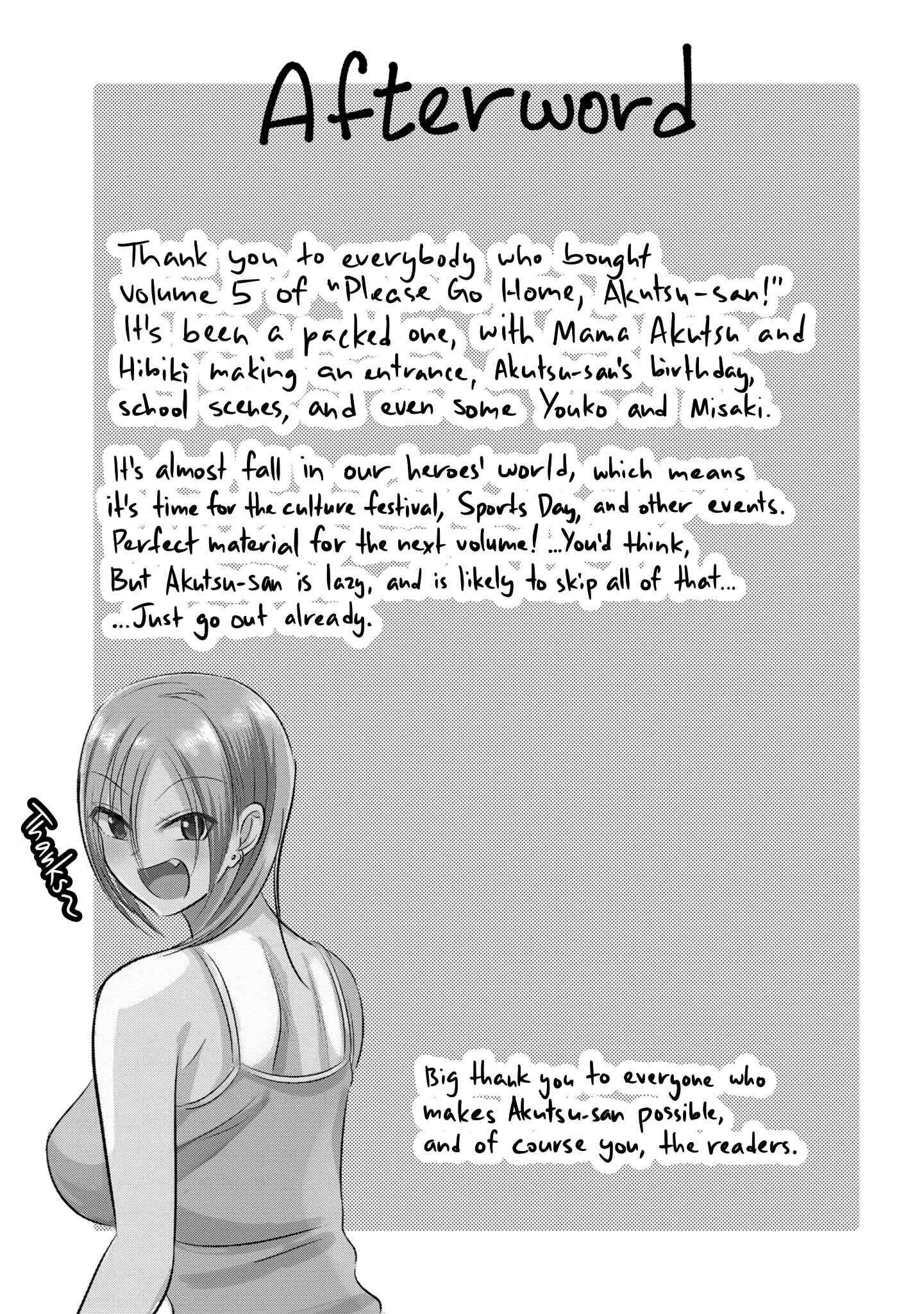 Kaette Kudasai! Akutsu-san Chapter 105.3 page 0