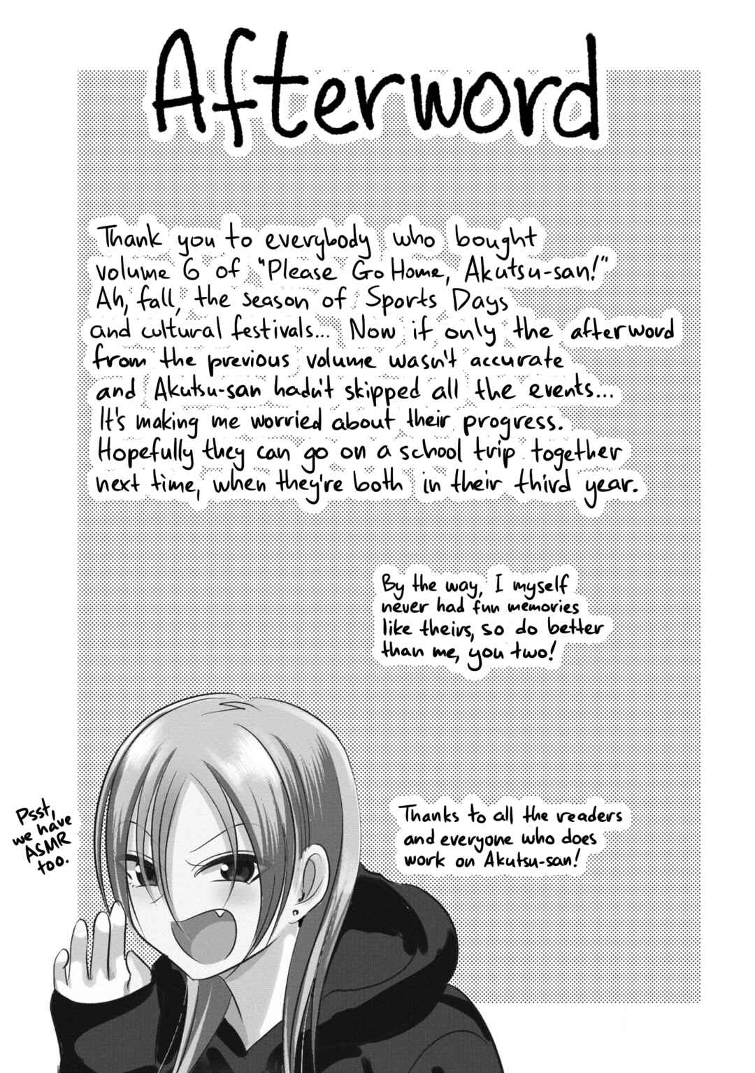 Kaette Kudasai! Akutsu-san Chapter 124.3 page 0