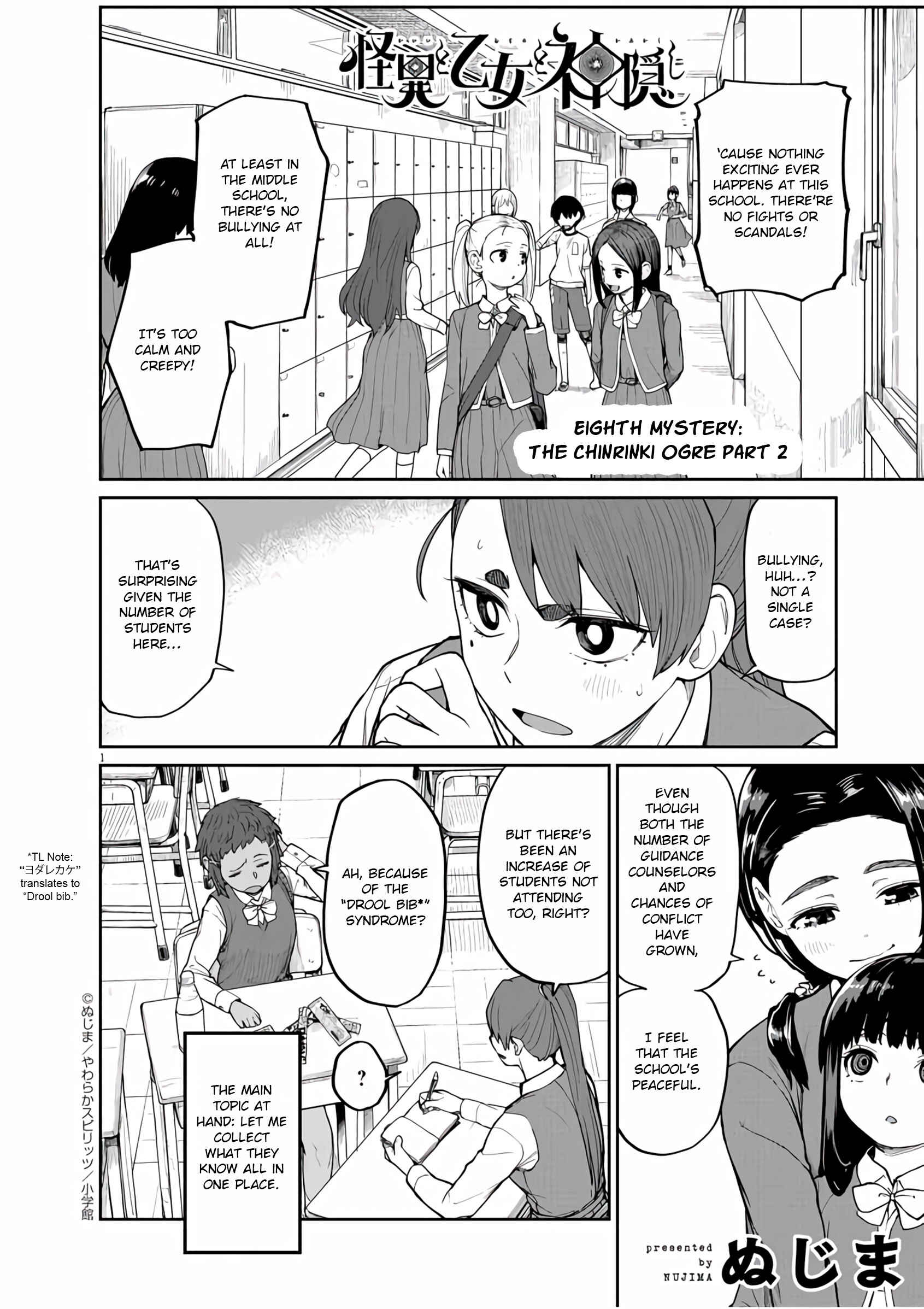 Kaii to Otome to Kamikakushi Chapter 8 page 1