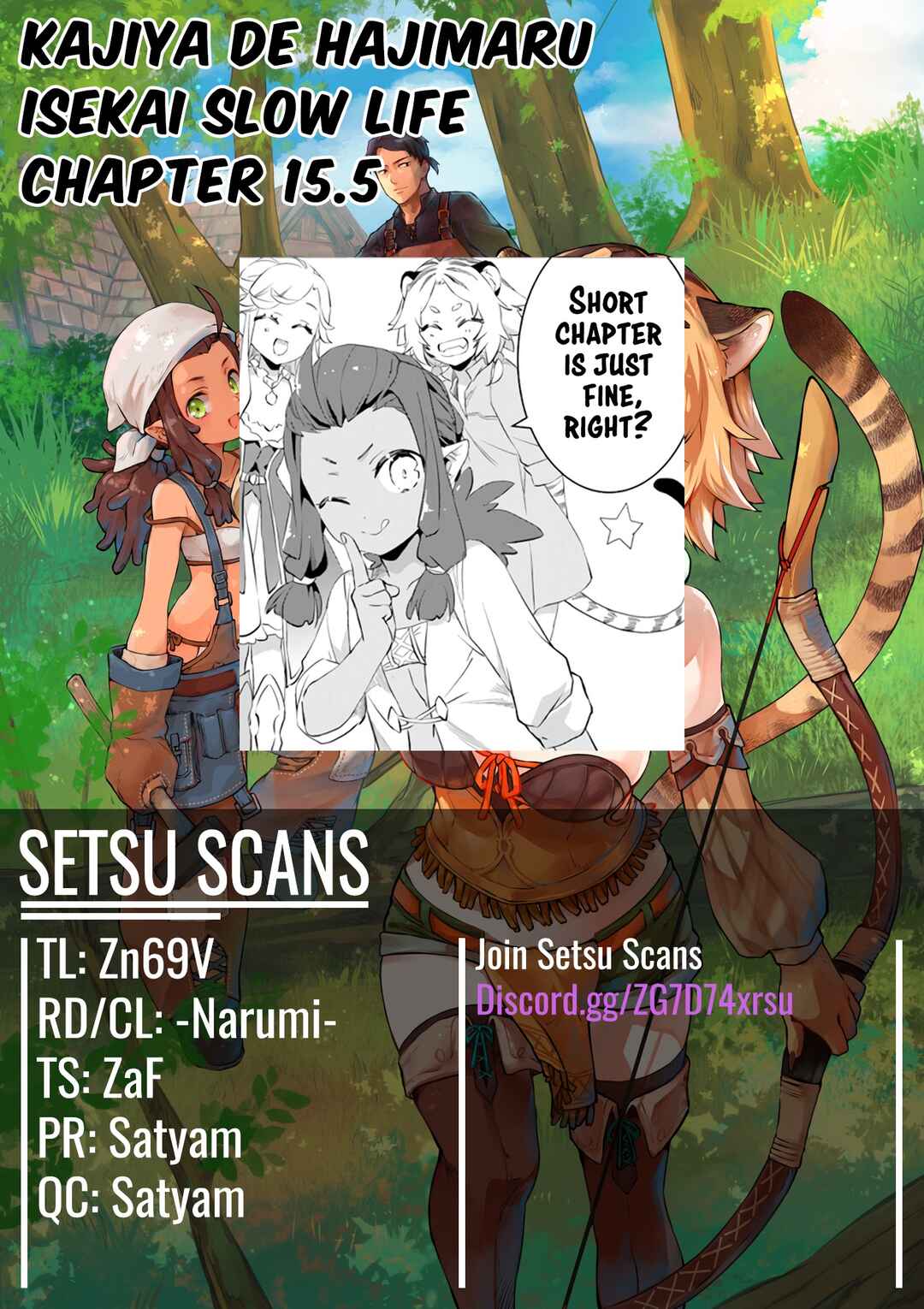 Kajiya de Hajimeru Isekai Slow Life Chapter 15.5 page 0