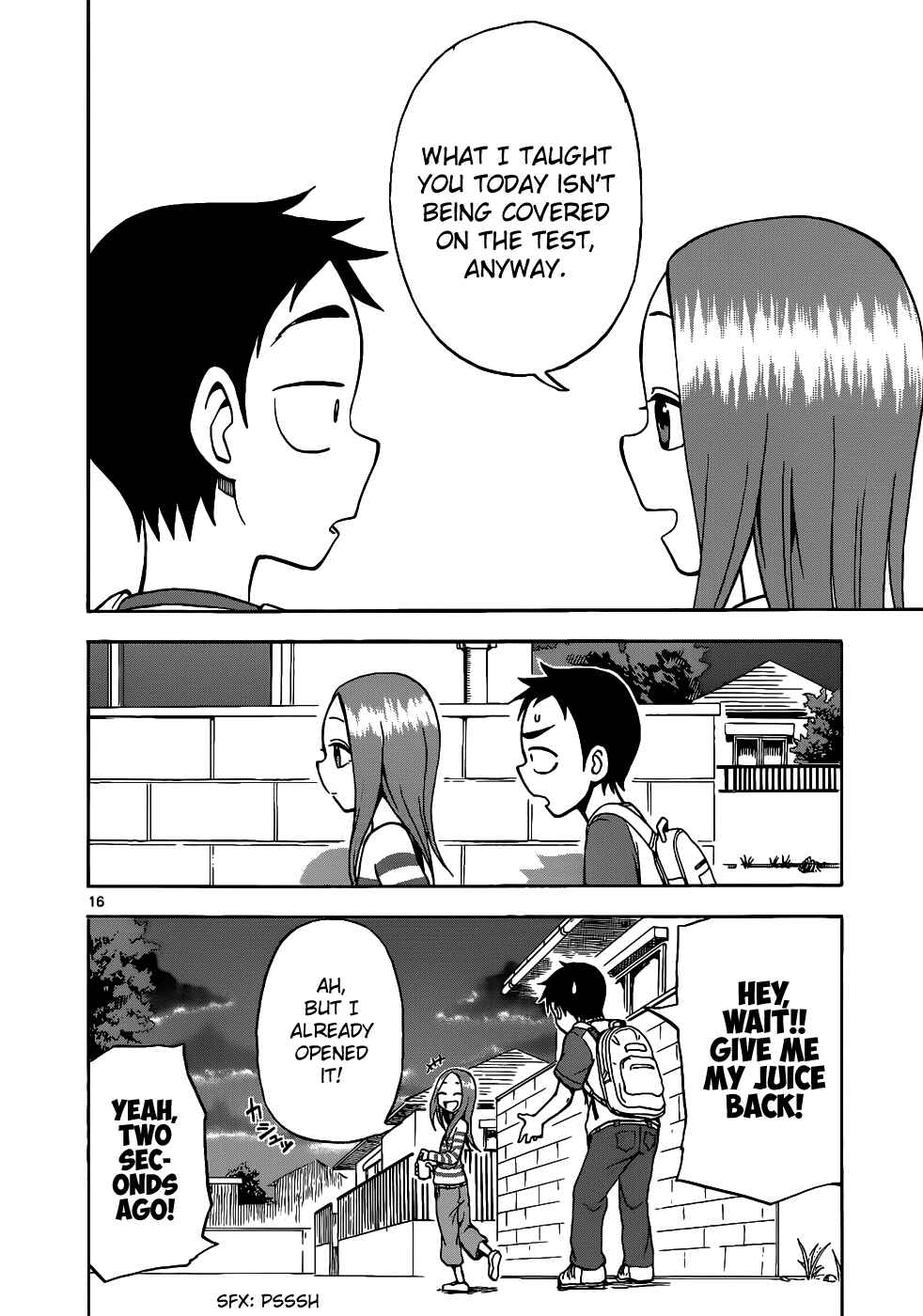 Karakai Jouzu no Takagi-san Chapter 11 page 16