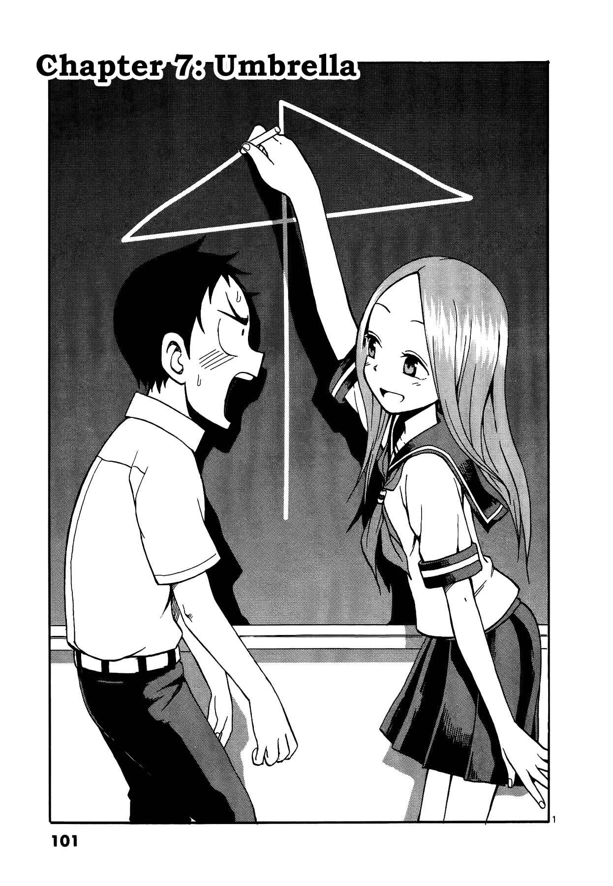 Karakai Jouzu no Takagi-san Chapter 7 page 1