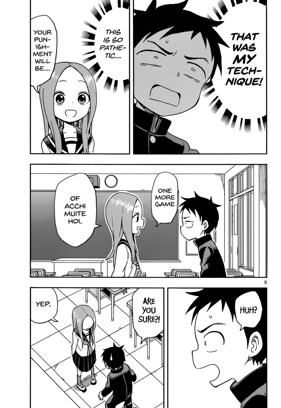 Karakai Jouzu no Takagi-san Chapter 89 page 9
