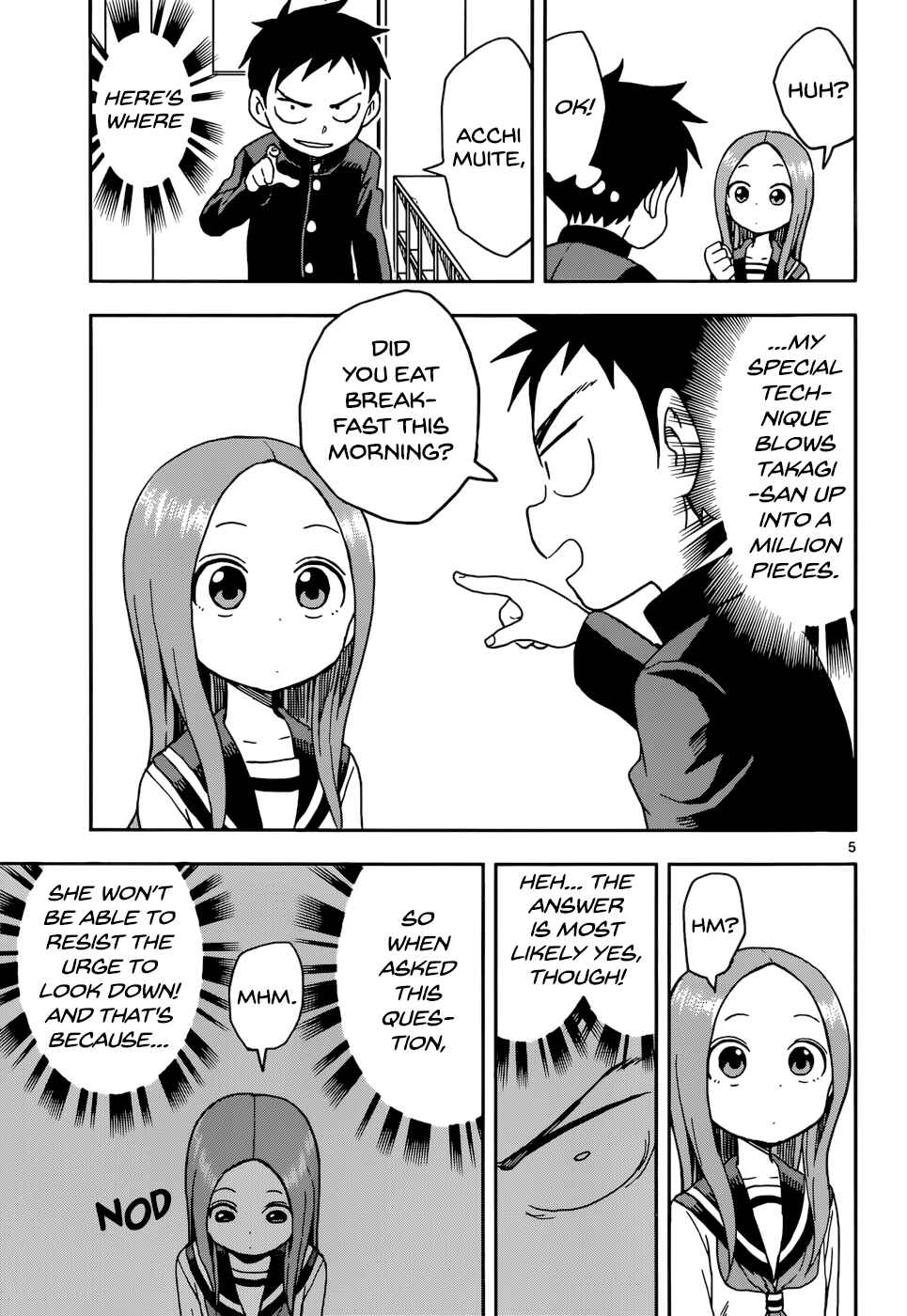Karakai Jouzu no Takagi-san Chapter 89 page 5