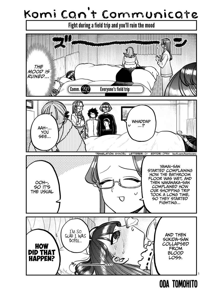 Komi-san wa Komyushou Desu. Chapter 292 page 0
