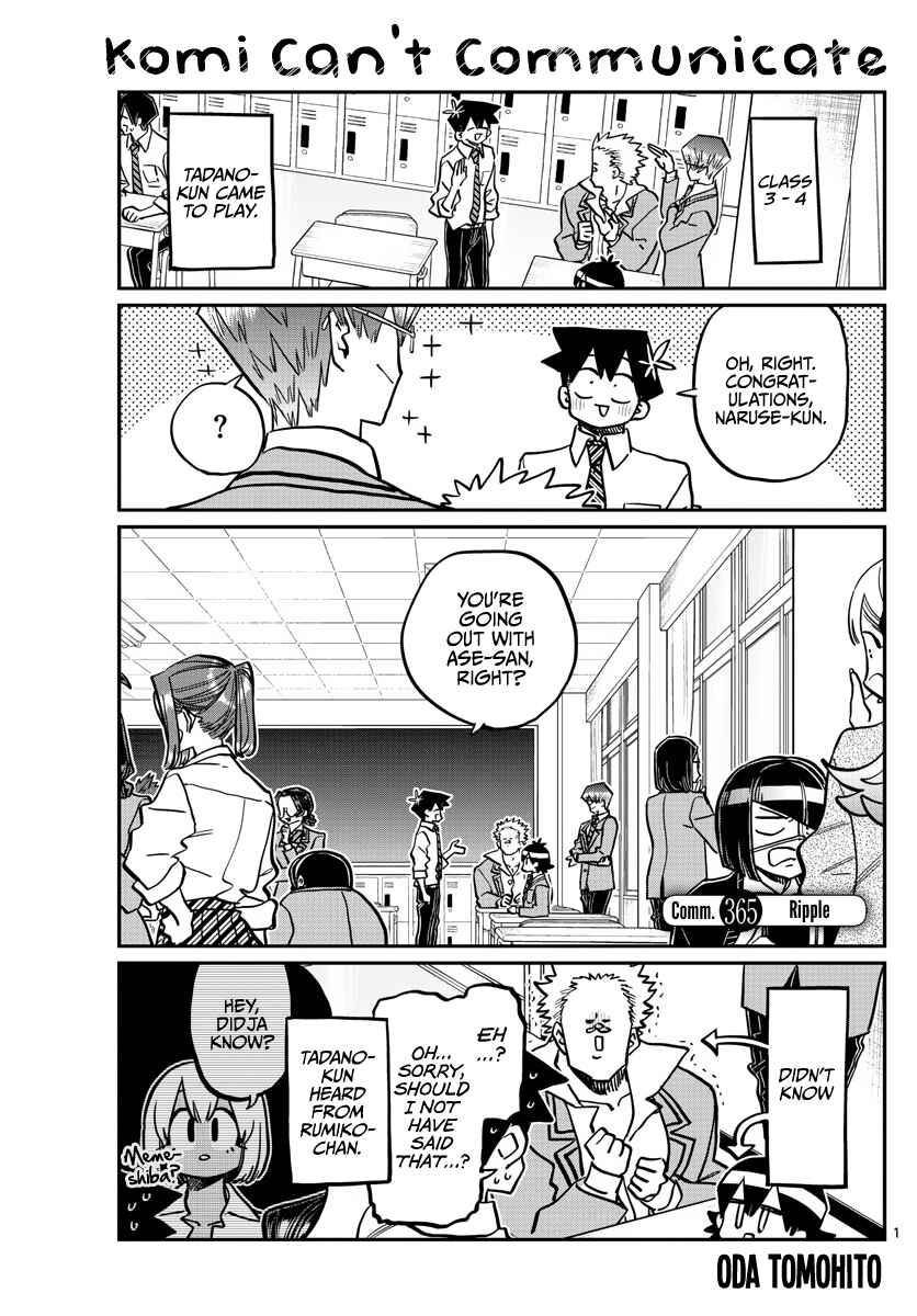 Komi-san wa Komyushou Desu. Chapter 365 page 0