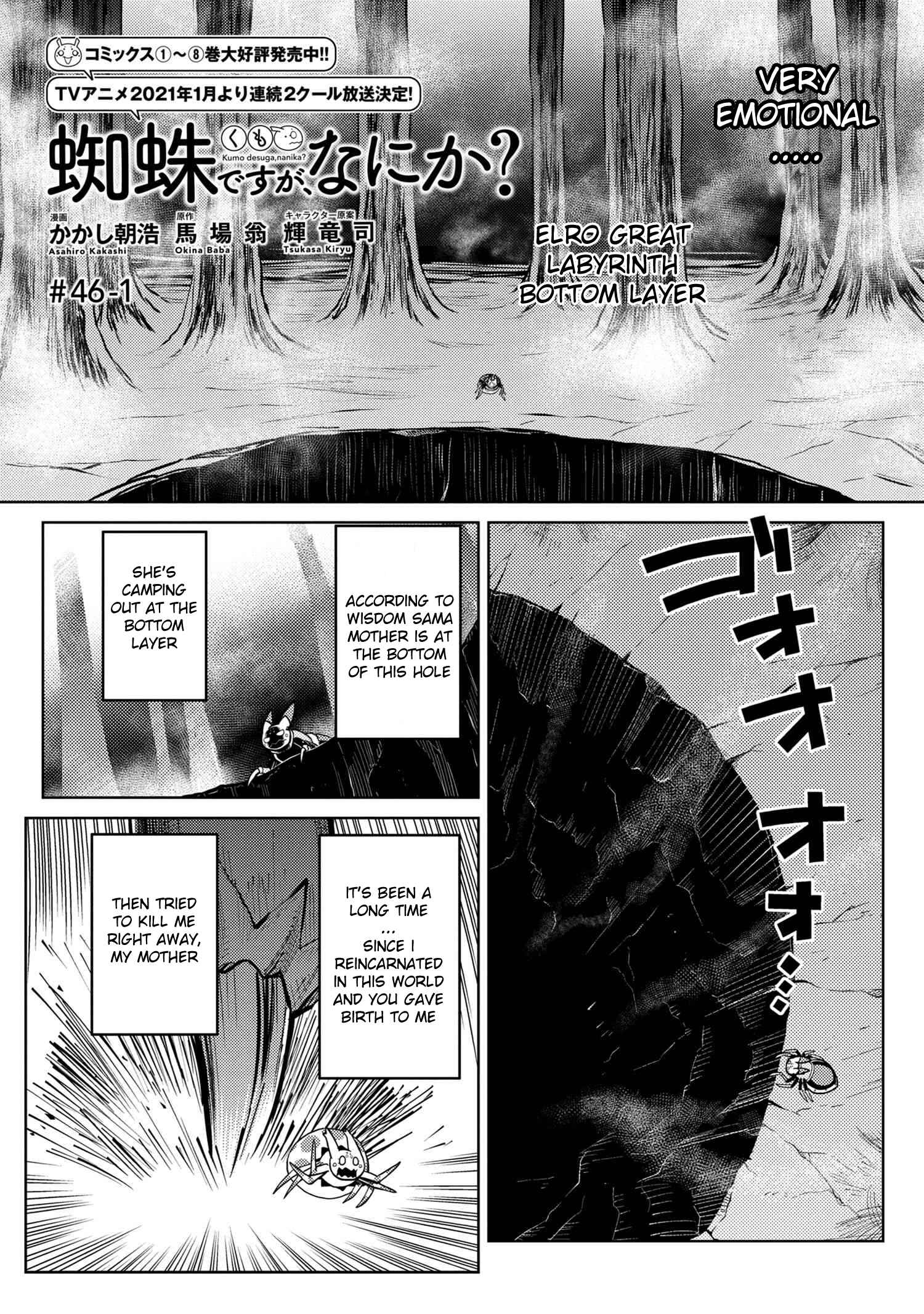 Kumo Desu ga, Nani ka? Chapter 46.1 page 0