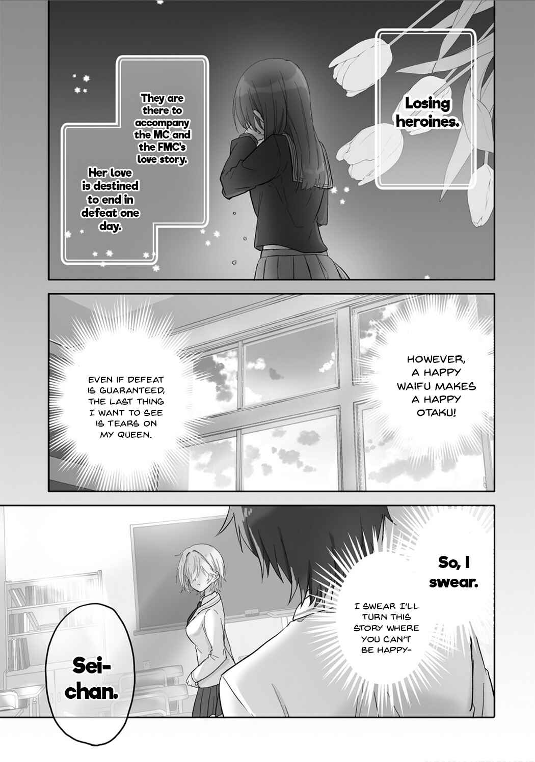Love Come Manga ni Haitte Shimatta node, Oshi no Make Heroine wo Zenryoku de Shiawase ni Suru Chapter 1 page 4